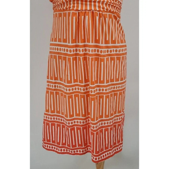 Jude Connelly Penelope Dress Ombre Coral Sleeveless V Neck Abstract Sz S READ - Picture 3 of 9